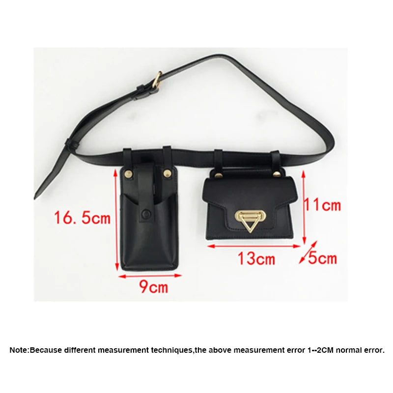 Women's Leather Belt Bags Waist Bag & Phone Pouch