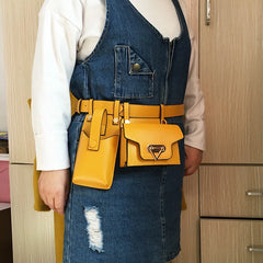 Women's Leather Belt Bags Waist Bag & Phone Pouch
