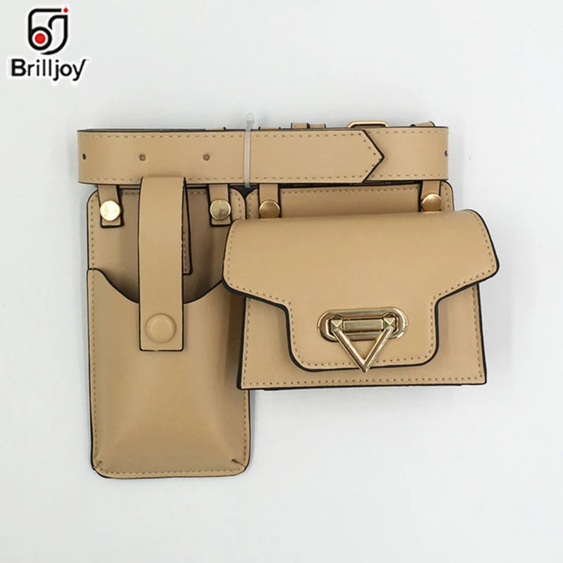 Women's Leather Belt Bags Waist Bag & Phone Pouch