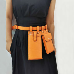 Women Waist Belt Bag Leather Crossbody Chest Bags Girl Fanny Packs