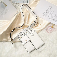 Women Waist Belt Bag Leather Crossbody Chest Bags Girl Fanny Packs