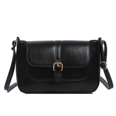 Brown Leather Crossbody Messenger Bag for Women Medium Size Retro Handbag