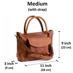 Brown PU Large Women Tote Bag, Multifunction Shoulder Bag