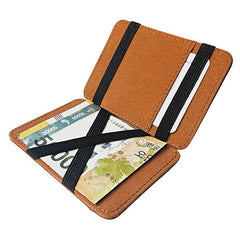 Brown Vintage Halloween Skull Pumpkin Leather Magic Wallets
