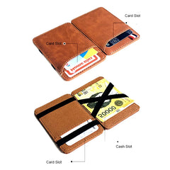 Brown Vintage Halloween Skull Pumpkin Leather Magic Wallets