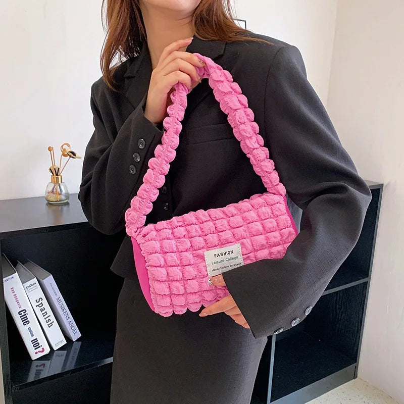 Summer Shoulder Bag for Women Portable Handbag Sweet Girls Shopping Tote