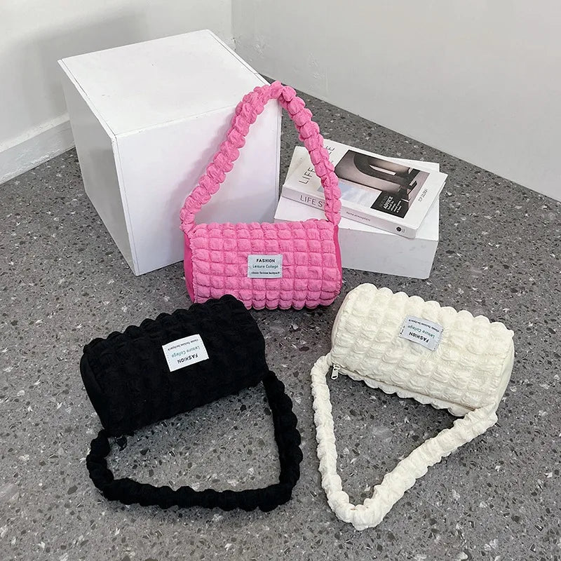 Summer Shoulder Bag for Women Portable Handbag Sweet Girls Shopping Tote