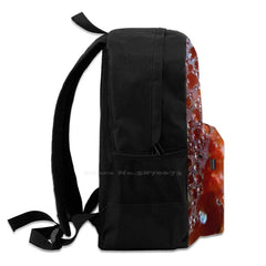 Bubbles Travel Laptop Bagpack Circles Clear Peach Orange