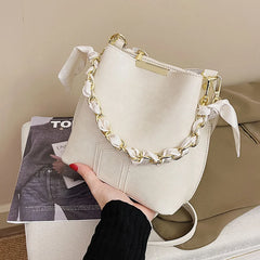 Bucket Bag Solid Small Bag Ins Autumn Japanese And Casual Bag Messenger Bag Wome