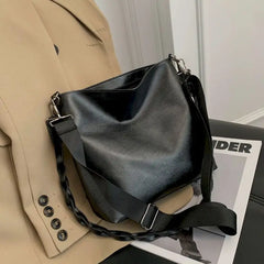 Bucket Bag Women's Bag One-shoulder Wide Strap Messenger