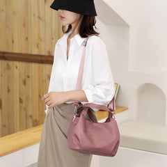 Nylon Waterproof Bucket Crossbody Bag for Women