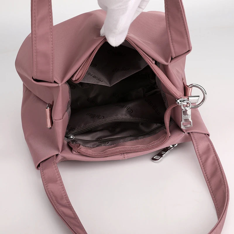 Nylon Bucket Crossbody Bag Waterproof Shoulder Purse Casual Small Handbag