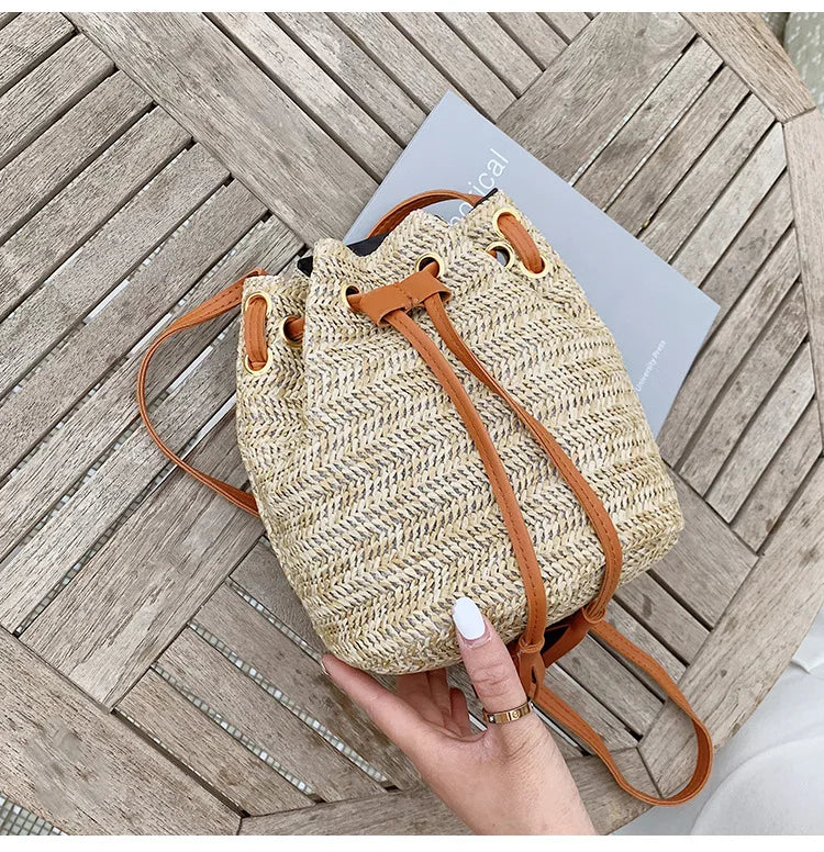 Small Straw Bag Handbags Women Summer Rattan Beach Bohemia Handbag