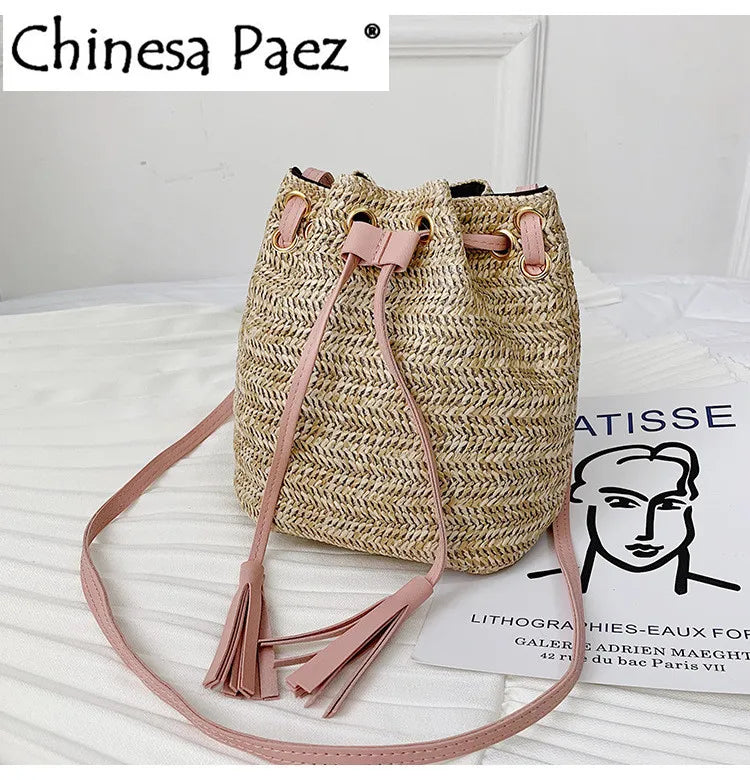 Small Straw Bag Handbags Women Summer Rattan Beach Bohemia Handbag