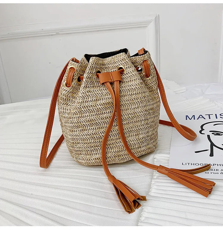 Small Straw Bag Handbags Women Summer Rattan Beach Bohemia Handbag