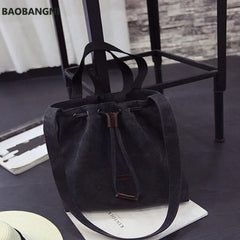 Canvas Shoulder Bags Drawstring Handbag High Purse Satchel Bags
