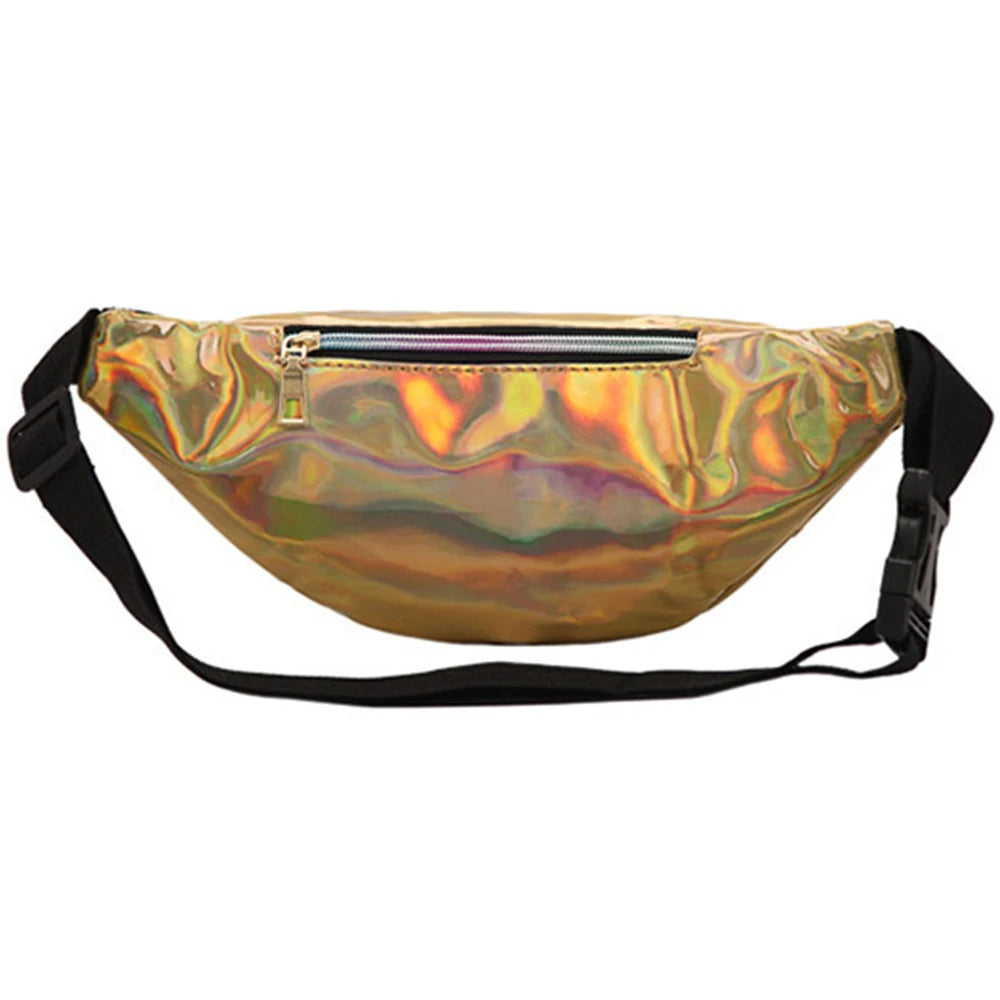 Laser Belt Bag Fanny Pack Holographic Waist Bag for Party Travel