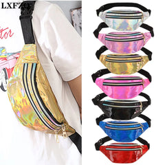 Laser Belt Bag Fanny Pack Holographic Waist Bag for Party Travel