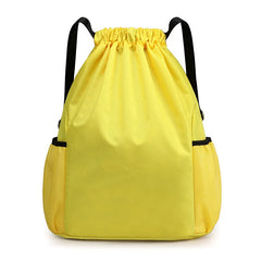 Large Capacity Drawstring Fitness Bag, Pocket Backpack for Men and Women