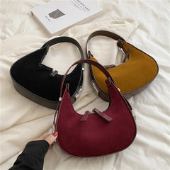 Suede Small Shoulder Bags For Women Winter Party Tote Purse Hobo Ladies Handbags