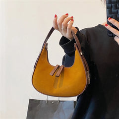 Suede Small Shoulder Bags For Women Winter Party Tote Purse Hobo Ladies Handbags