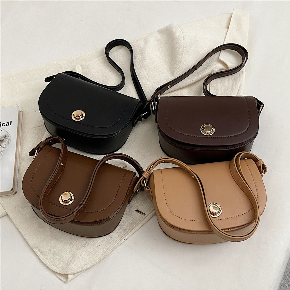 Vintage Twist Lock Crossbody Purse Ladies Handbags