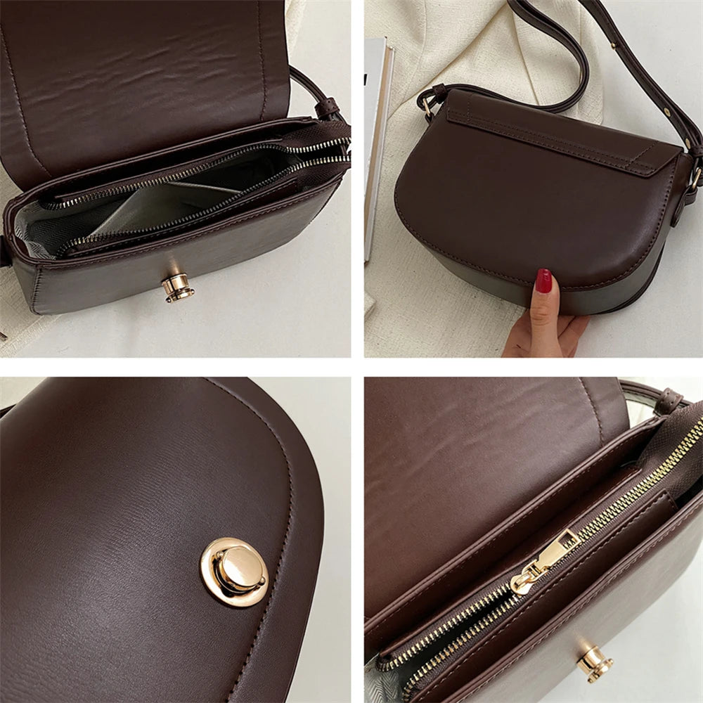 Vintage Twist Lock Crossbody Purse Ladies Handbags