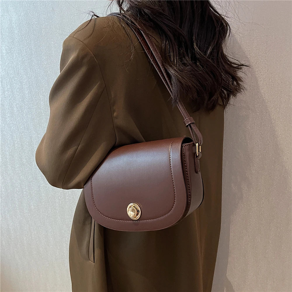 Vintage Twist Lock Crossbody Purse Ladies Handbags