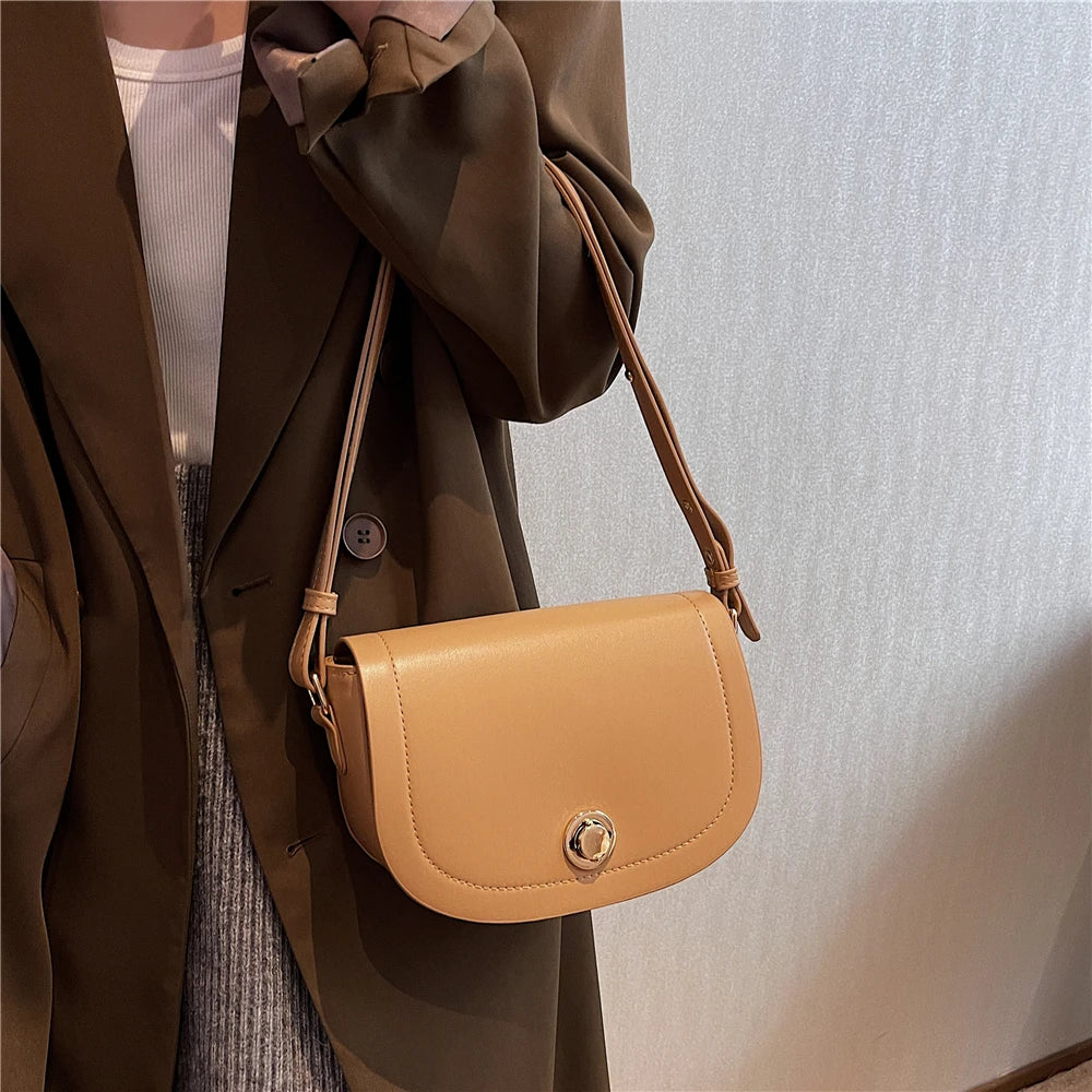 Vintage Twist Lock Crossbody Purse Ladies Handbags