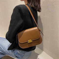 Vintage Saddle Small Shoulder Bags For Women Crossbody Bag PU Leather