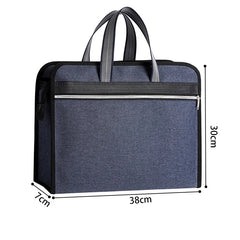 High Capacity Men's Briefcase Zipper Bag