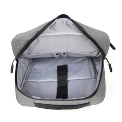 Men's Business Backpack USB Charging Rucksack Waterproof Oxford Cloth 15.6 Inch