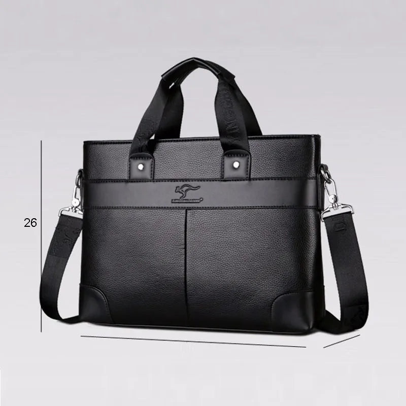 Men's Leather Laptop Briefcase Messenger Bags