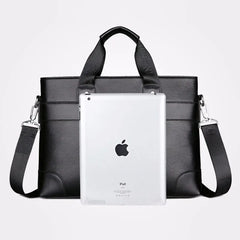 Men's Leather Laptop Briefcase Messenger Bags
