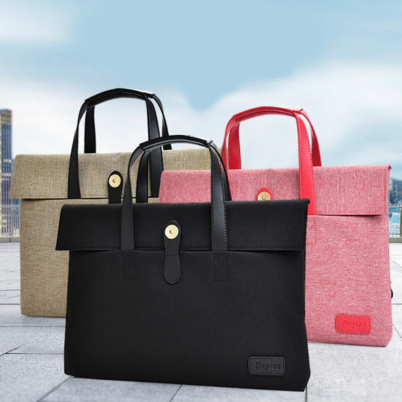 Men's Large Capacity Briefcase 14.1-Inch Laptop Bag