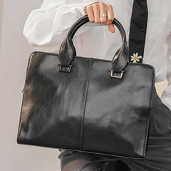 PU Leather Laptop Briefcase 13-14 inch Waterproof Tote Handbag