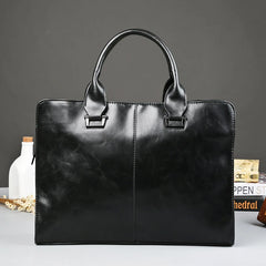 PU Leather Laptop Briefcase 13-14 inch Waterproof Tote Handbag