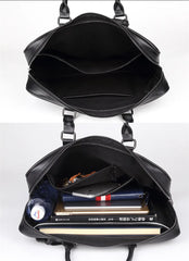 Men's Leather Briefcase Laptop Bag Tote Handbag
