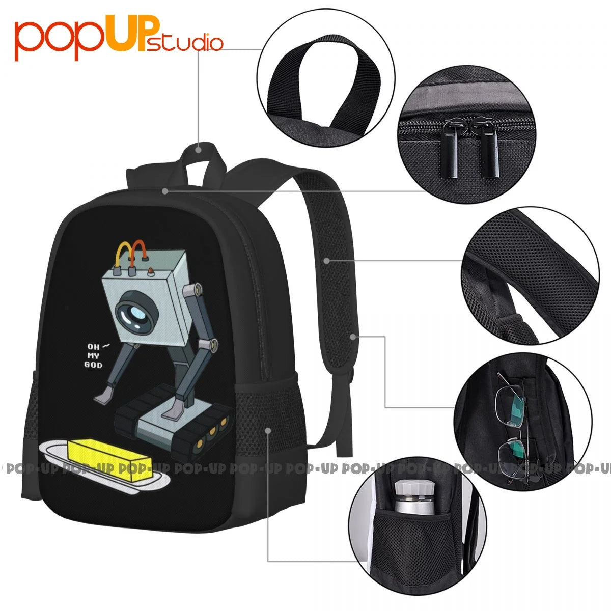 Butter Robot Cotton Game You Pass Butter Backpack Large Capacity School Softback