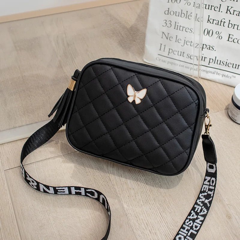 Women's Butterfly Diamond Square Crossbody Bag