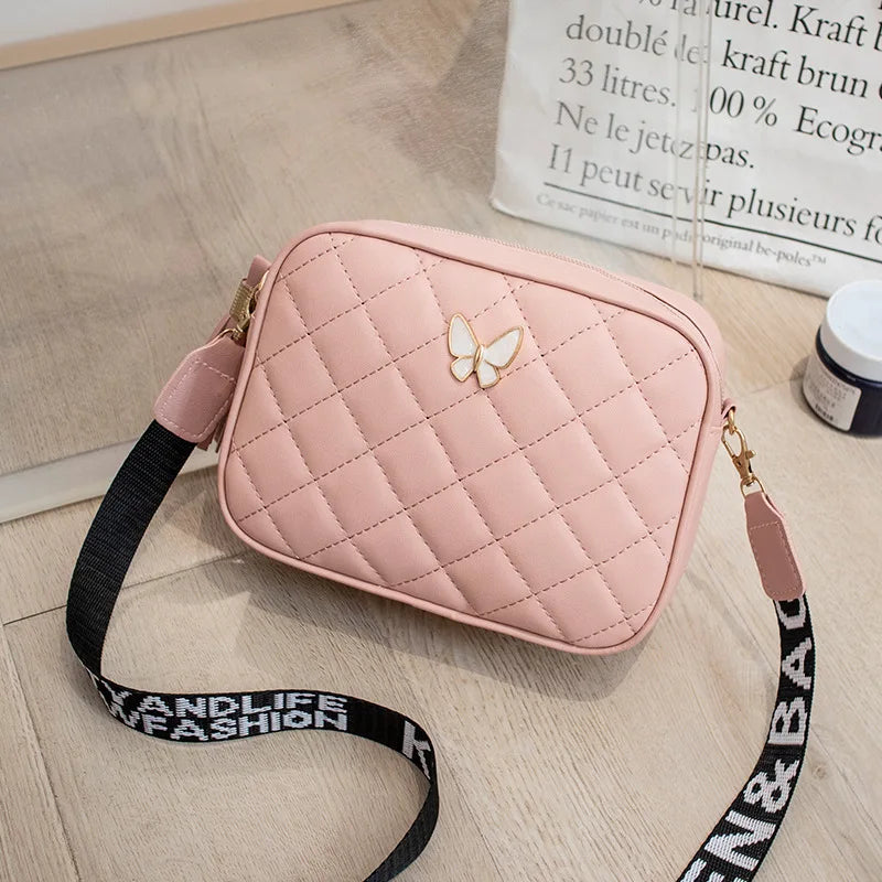 Women's Butterfly Diamond Square Crossbody Bag