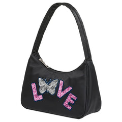 Butterfly Print Underarm Shoulder Bag Women Travel Handbag Tote Purse