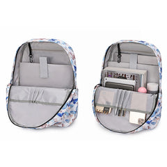 Butterfly Print Women's Nylon Backpack Animal Printing School Bags