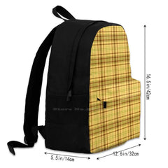 Butterscotch Plaids Teen College Student Backpack Laptop Travel Bags