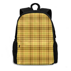 Butterscotch Plaids Teen College Student Backpack Laptop Travel Bags