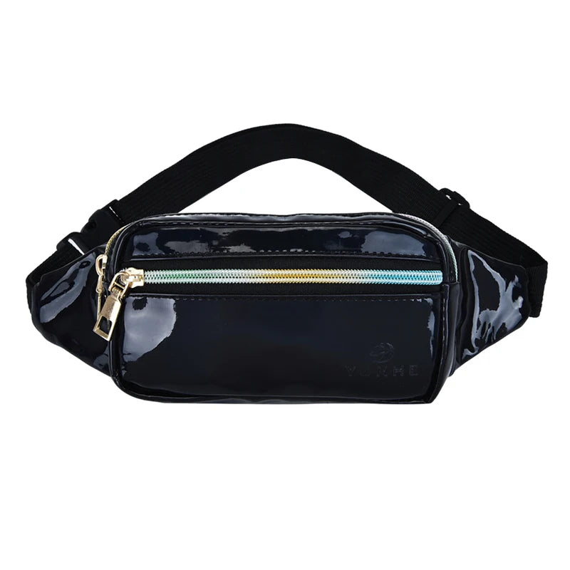 Holographic PVC Women Waist Bag Pack Purse Travel Fanny Pack