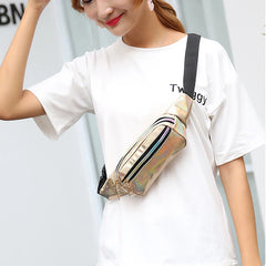 Holographic PVC Women Waist Bag Pack Purse Travel Fanny Pack