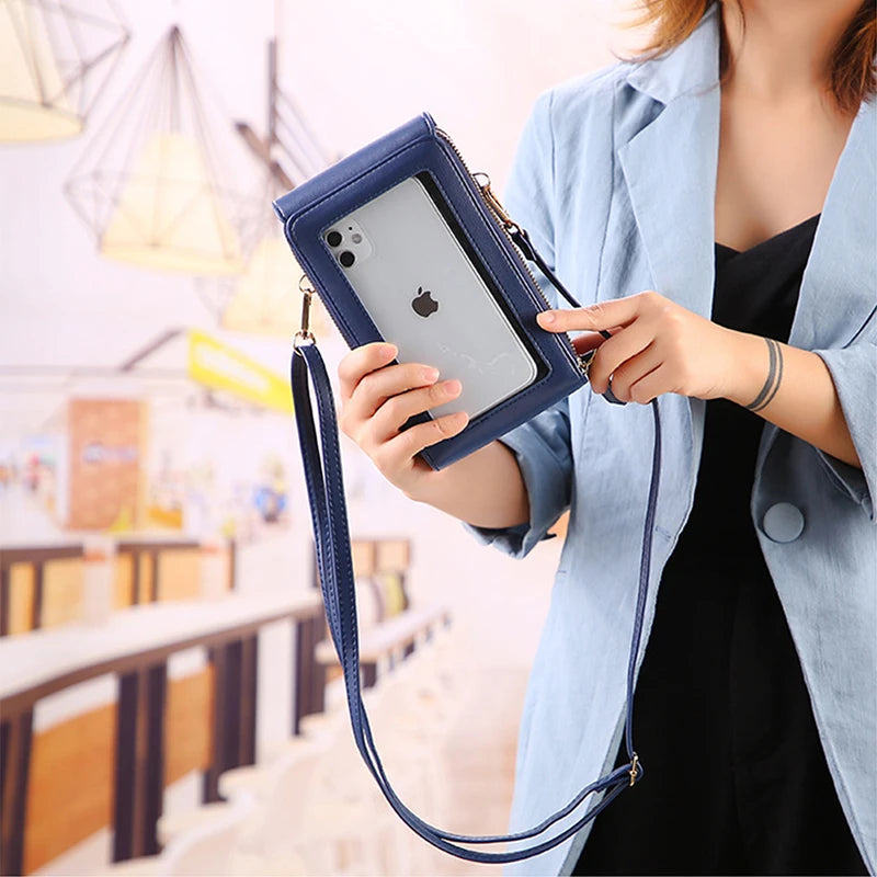 Women's Soft Leather Cell Phone Purse Handbag Crossbody Shoulder Bag