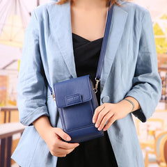 Women's Soft Leather Cell Phone Purse Handbag Crossbody Shoulder Bag