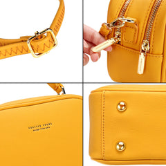 Buylor Crossbody Bag PU Leather Zipper Shoulder Bag Women High Handbags
